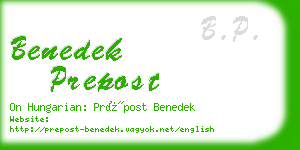 benedek prepost business card